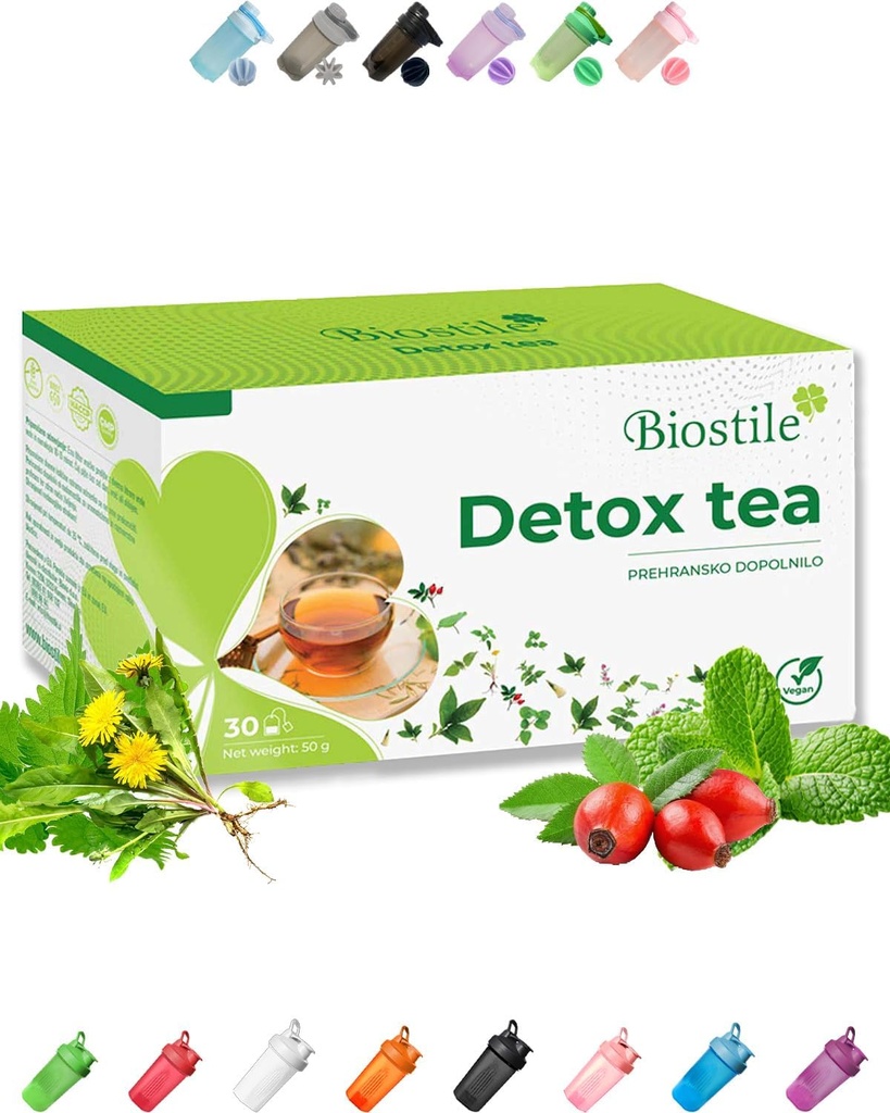 Thé de détox natuel pour Gut,iver et corps entier,11 Mélange à base de plantes pour le soulagement de la flatulence de l'estomac,Détoxification des fosses digestives,Transit intestinal optimal,30 sachets individuels(1 boîte)