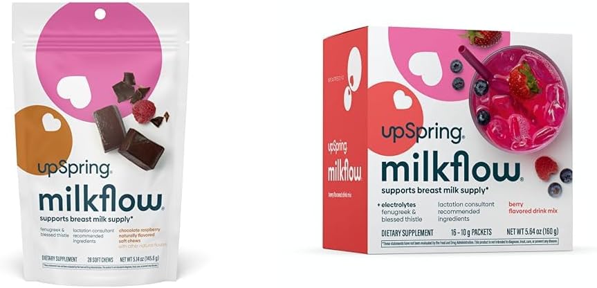 UpSpring Milchfluss, Stillergänzung mit Fenugreek & Blessed Thistle| Lactation Ergänzung zur Unterstützung Brustmilchversorgung