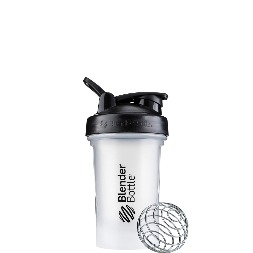 Bouteilles de mélange Classic V2 Bouteille de shaker parfaite pour les shakes protéiques et préentraînement, 20-Ounce, clair/noir