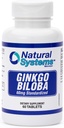 Ginkgo Biloba 60 mg von Natural Systems 60 Tabletten - Gingko Biloba Powder Brain Supplement - Ginkgo Biloba Konzentrationsergänzungsmittel - Gedächtnis Vitamine für Männer und Frauen - Boost Energy Supplements