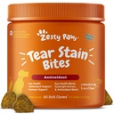 Zesty Paws Tear Stain Support Soft Chews für Hunde - für Augenfeuchte + Vision & Immununterstützung - Funktionsergänzungen mit Fischöl, Lutein, Cranberry & Vitamin C - Chicken Flavor - 90 ct