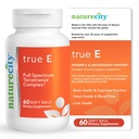 NatureCity True-E Full Spectrum Tocotrienols Vitamin E & Natural Alpha Tocopherol Supplement | Nachhaltige Vitamin E Tocotrienole von Evnol Suprabio | Non-GMO Vitamin E Complex | 60 Weichgele