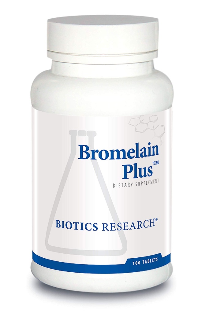 Biotics Research Bromelain Plus Lactose Free Dairy Digestive Support, Unterstützt gesunde und ausgewogene physiologische Wege, Muskelentspannung und Komfort, Bromelain 2500 MCU g, Papain 100 Tabletten