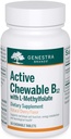 Genestra Marken Active Chewable B12 mit L-Methylfolate | Kaubares Vitamin B12 und Folate Supplement | 60 Kaubare Tabletten | Natürliche Kirsche Flavor