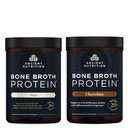 Ancient Nutrition Broth Protéine Poudre, Pure, 20 portions + Broth Protéine Poudre, Chocolat, 20 portions