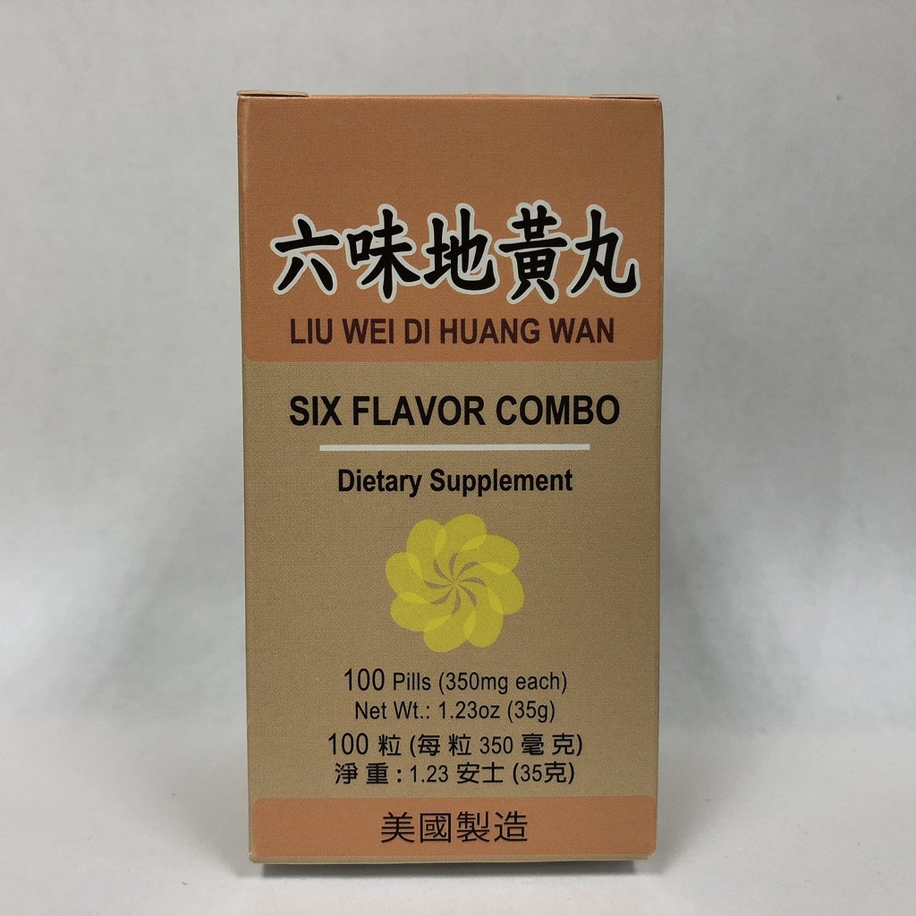 Six Flavor Combo:: Liu Wei Di Huang :: Kräuterergänzung für Dizziness, Sweating, Tinnitus : Made in USA