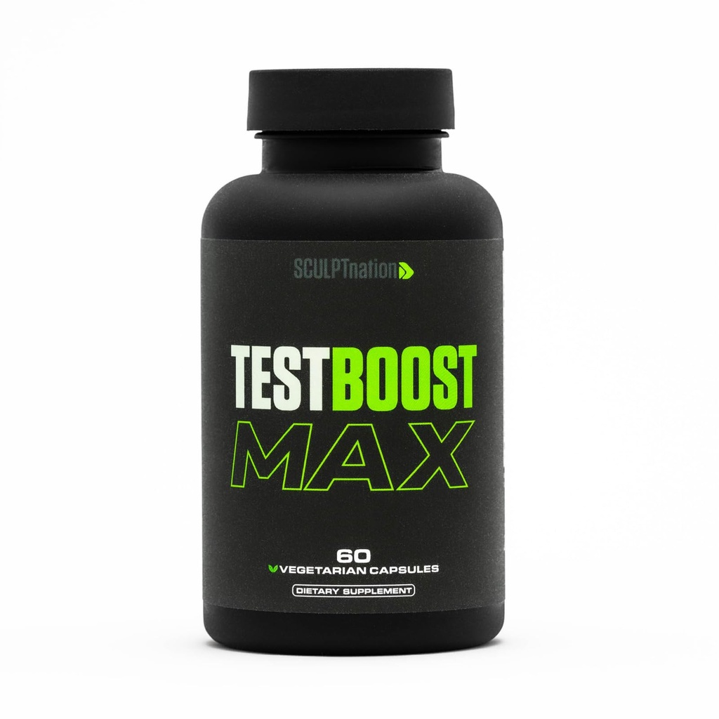 Sculpt Nation von V Shred Test Boost Max - Testosteron Ergänzung für Männer - Tribulus Terrestris für Männer - Natürliche Energie, Stamina und Stärke Booster - 60 Gluten freie Kapseln