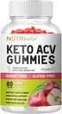 Keto ACV Gummies Advanced Weight Loss & Rapid Belly Fat Burn - Sugar-Free Gluten Free Super Apple Cider Essig Nahrungsergänzung für Herren Frauen (1200MG)