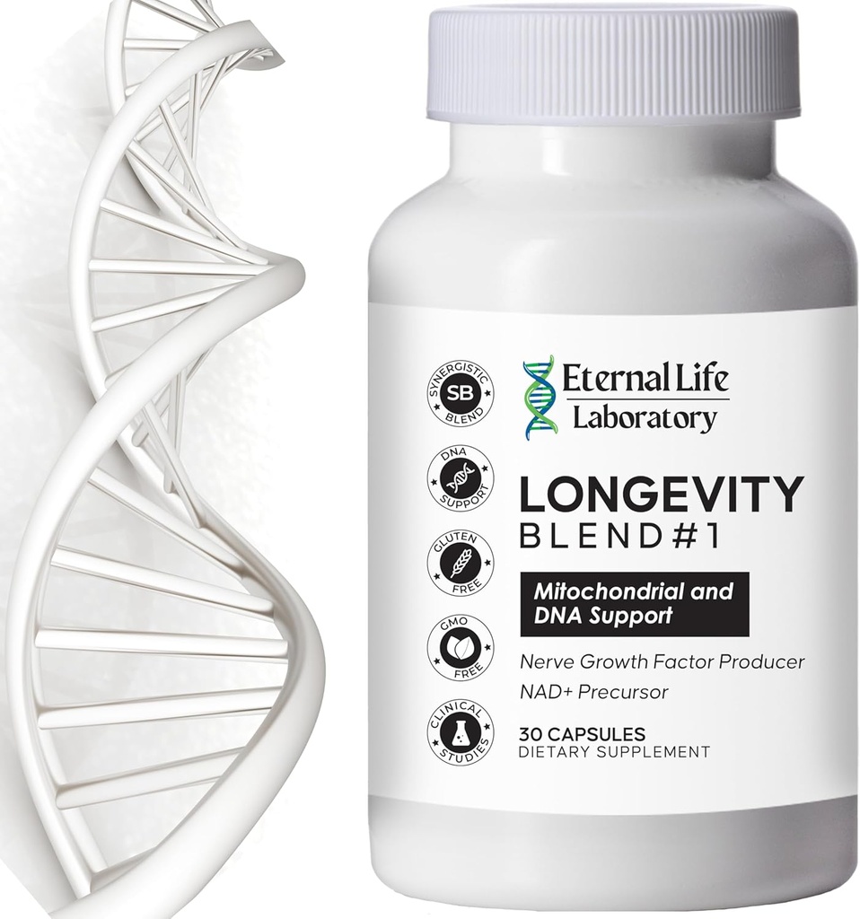 NAD+ Ergänzung mit CoQ10 200mg, PQQ, Nicotinamid Riboside, Shilajit für Anti Aging Skin & Cell Vitality Longevity Blend #1 Hergestellt mit Himalayan Shilajit und NAD - 30 Veggie Capsules