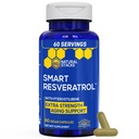 Resveratrol Supplement - 250mg Trans-Resveratrol & 10mg Trans-Pterostilbene - Antioxidantien-Ergänzung mit 200mg Rotweinextrakt - Extra Strength Aging Support - 60 japanische Knotweed Capsules