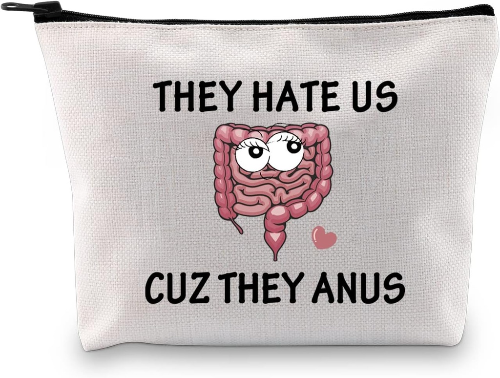JXGZSO Gastroenterologist Doktor Geschenke Sie hassen US cuz sie anus Funny Colon Kosmetiktasche Colon Surgery Erholung Geschenke