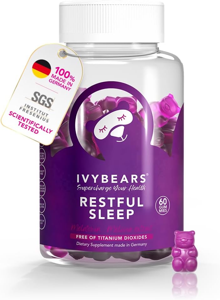 Fast Acting Melatonin Gummies - 5 mg Melatonin - 100% natürlicher Geschmack - mit Lactium, L-Theanin & Zitronenbalsam - mit AI Sleep Assistant - Natural Sleep Support - Vegan - 60 Stück = 30 Tage Versorgung