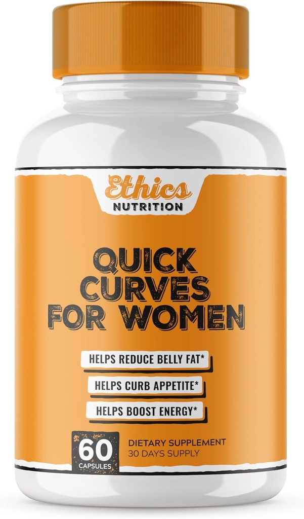 Quick Curves - Fat Burner Weight Loss Pills für Frauen | Appetit Suppressant, Beste Fat Burner Metabolism Booster | Schlanke Bauch Fett Burner Diät Pillen, die schnell arbeiten, Extrastärke - 60 Kapseln