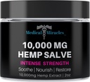 Medizinische Wunder Hanf Salve Intensive Stärke 10.000 MG. Ideal für HIPS, Gelenke, Hals, Rücken, Ellenbogen, Finger, Hände und Knie. 100% Natural - Proudly Made in USA