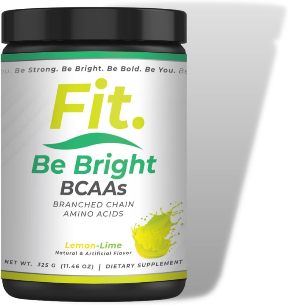 Fit. Seien Sie hell BCAA Ergänzung | 5g Essential BCAA Blend | Unterstützt Muskelaufbau | beschleunigt Erholung | Lemon-Lime | 50 Servierungen