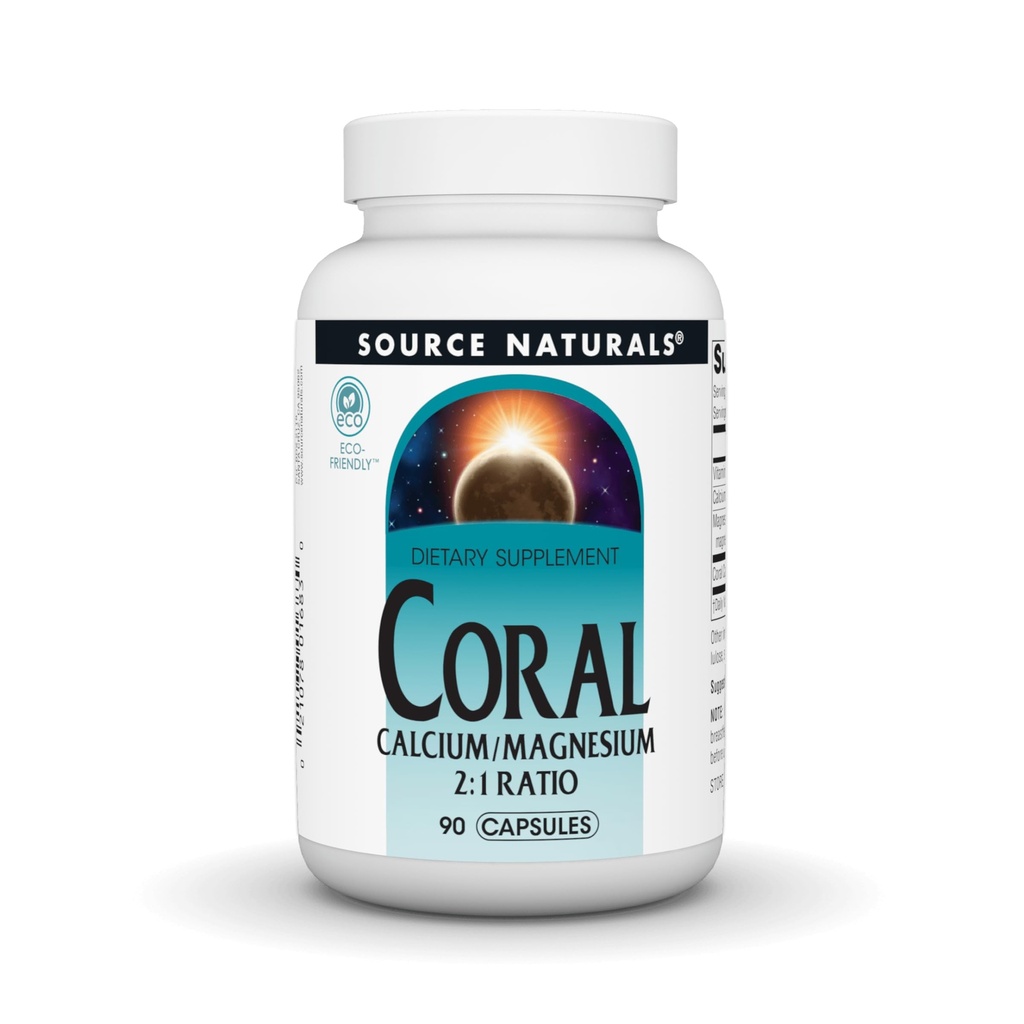 Quelle Naturals Coral Calcium mit Magnesium Kapseln, 90 Kapseln