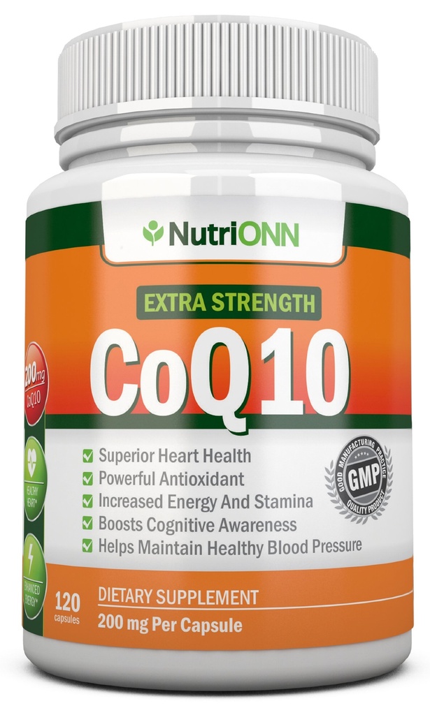 CoQ10 200mg (Doppelstärke), 120 Kapseln - Hohe Absorption Coenzym Q10 - Wissenschaftlich nachgewiesen Extra Strength CoQ10 Ubiquinone - 4 Monate Versorgung