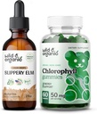 Teinture d'orme de sliperie sauvage et biologique 2 fl oz et Gommies de chlorophylle 60 Chews
