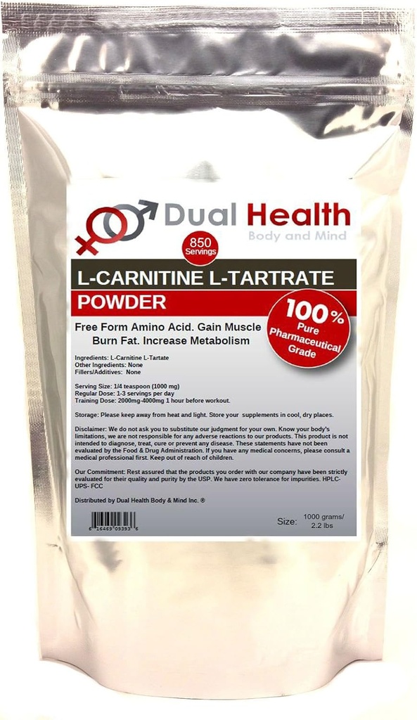 Reines L-Carnitin L-Tartrate-Pulver (1000 Gramm (2.2 lbs))