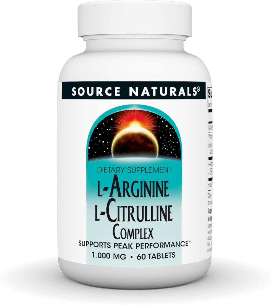 Quelle Naturals L-Arginin L-Citrulline Complex 1000mg Essential Amino Acid Supplement - 60 Tabletten
