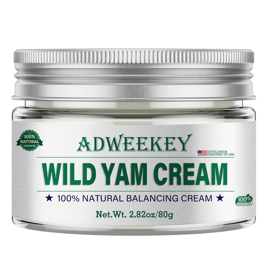 Crème de Yam sauvage pour l'équilibre hormonal, Australie Expert en soins de la peau et boursiers en santé mondiale Ordonnance recommandée - Ménopause et soutien menstruel comme Flash chaud, sueurs nocturnes, humeur instable