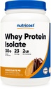 Nutricost Whey Protein Isolate (Beurre d'arachide chocolaté, 2 livres) Poudre de protéines