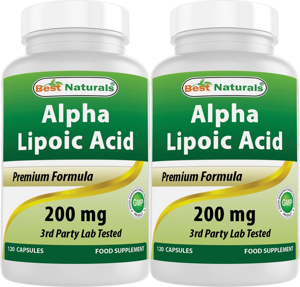 Best Naturals Alpha Lipoic Acid 200 Mg 120 Kapseln (120 Zähler (Pack von 2))