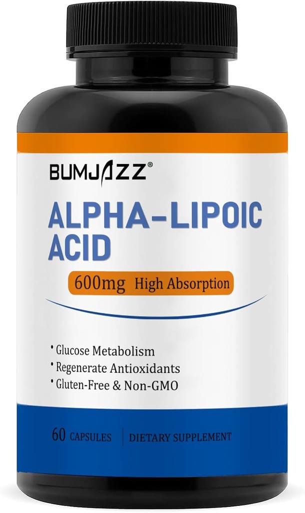 Alpha Lipoic Acid 600mg, hilft Glucose Metabolismus und regenerate Antioxidantien Non-GMO - Glutenfrei - Soy Free - 60 Count