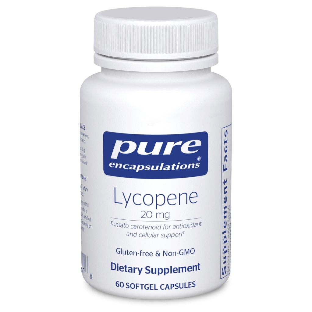 Encapsulations pures Lycopène 20 mg de supplément alimentaire pour le soutien cellulaire et maculaire