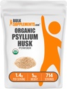 BulkSupplements.com Bio Psyllium Husk Pulver - Psyllium Husk Pulver zum Backen, Faserergänzung - Glutenfrei, 1.4g pro Servierung, 1kg (2.2 lbs) (Pack von 1)