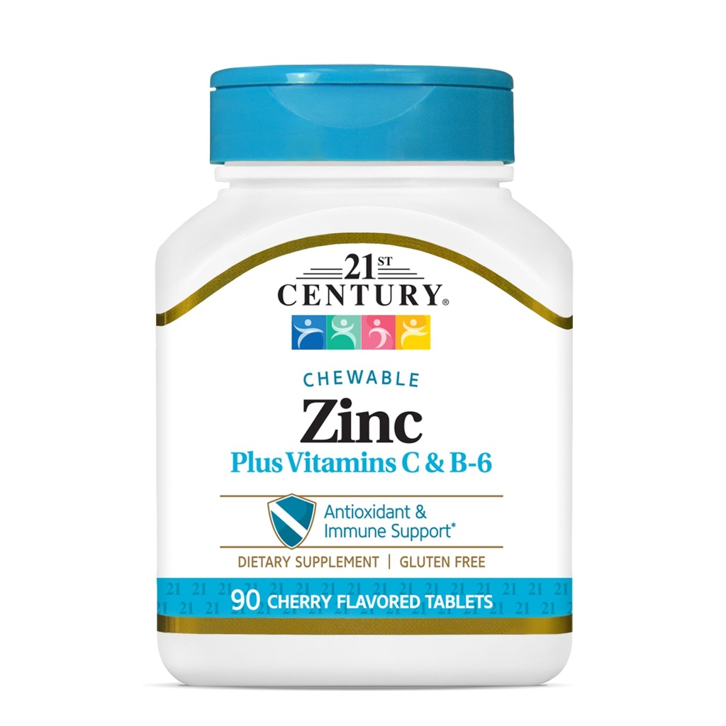 21st Century Zinc Chewable Withc & B6 - Kirsche, 90 Count