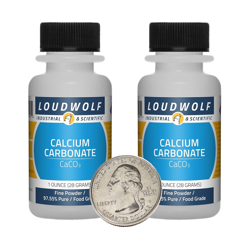 Calciumcarbonat / 2 Unzen / 2 Flaschen / 97,55% reines Lebensmittel-Grad/Fine-Pulver