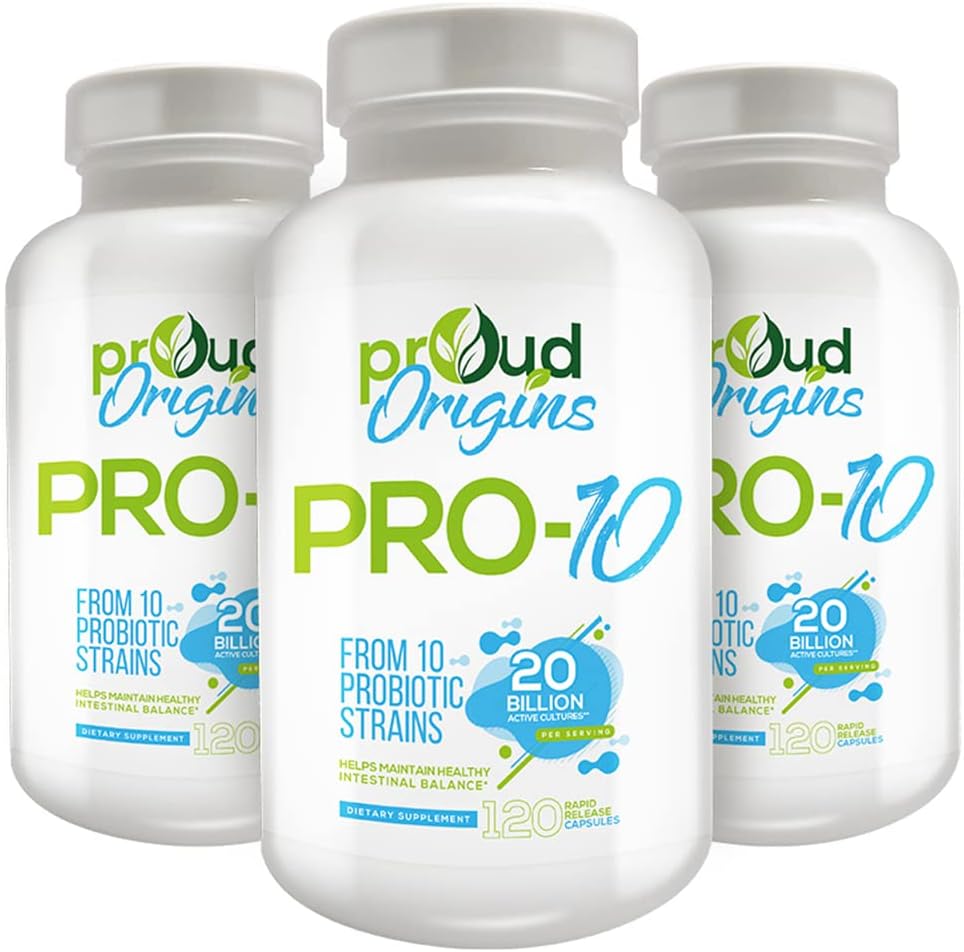 Pro-10, Probiotic 20 Billion, 120 Kapseln, Packung von 3