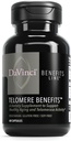 DAVINCI Labs Telomere Vorteile - Nahrungsergänzungsmittel zur Unterstützung gesunder Alterung, Antioxidantien, Gedächtnis und Telomerase-Aktivität* - mit Astragalus Root Extract - Glutenfrei - 60 Gemüsekapseln
