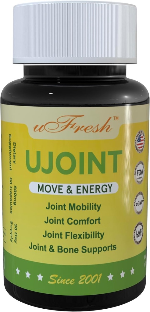 UJoint Move & Energy Joint Flexibility and Mobility Dietary Suppléments, 30 jours d'approvisionnement, 60 capsules (1)