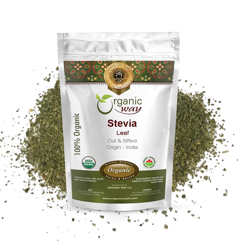 Cut & Sifted Stevia Leaf (Stevia Rebaudiana) - Kosher & USDA Certifiés sans OGM et sans gluten (Stevia Rebaudiana)