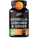 Boswellia Curcumin Ginger Extrakt Ergänzung – Starke 95% Curcuminoide natürliche Unterstützung Pillen für Mobilität & Flexibilität – Extra Stärke Boswelia mit Kurkuma Bio Ginger Supplement