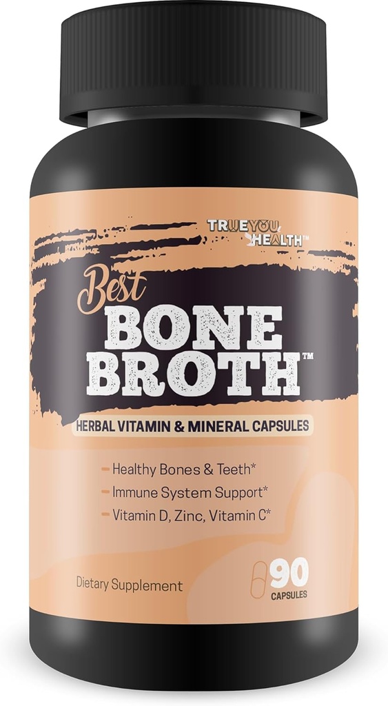 Beste Knochen Broth Kapseln - Knochen Gesundheit & Immunität Ergänzung - Knochen Broth Pulver Alternative Kapseln - Knochen Gesundheit Ergänzungen Frauen über 50 & Knochen Gesundheit Ergänzungen für Männer - Vitamin D Knochen Gesundheit