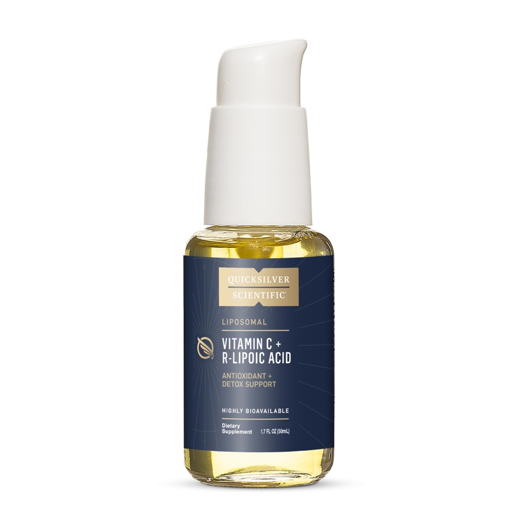 Quicksilver Scientific Vitamin C + R Lipoic Acid - Liposomales Vitamin C mit RLA - Antioxidans, Detox & Immununterstützungsergänzung - mit Superior Absorption (50 ml)