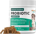 Wellnergy Daily Probiotics & Prebiotics Soft Chew for Dogs & Cats - Soutien digestif pour la diarrhée, la constipation, l'estomac, l'indigestion et le gaz - Aide la digestion, la peau allergique et la santé immunitaire 70ct