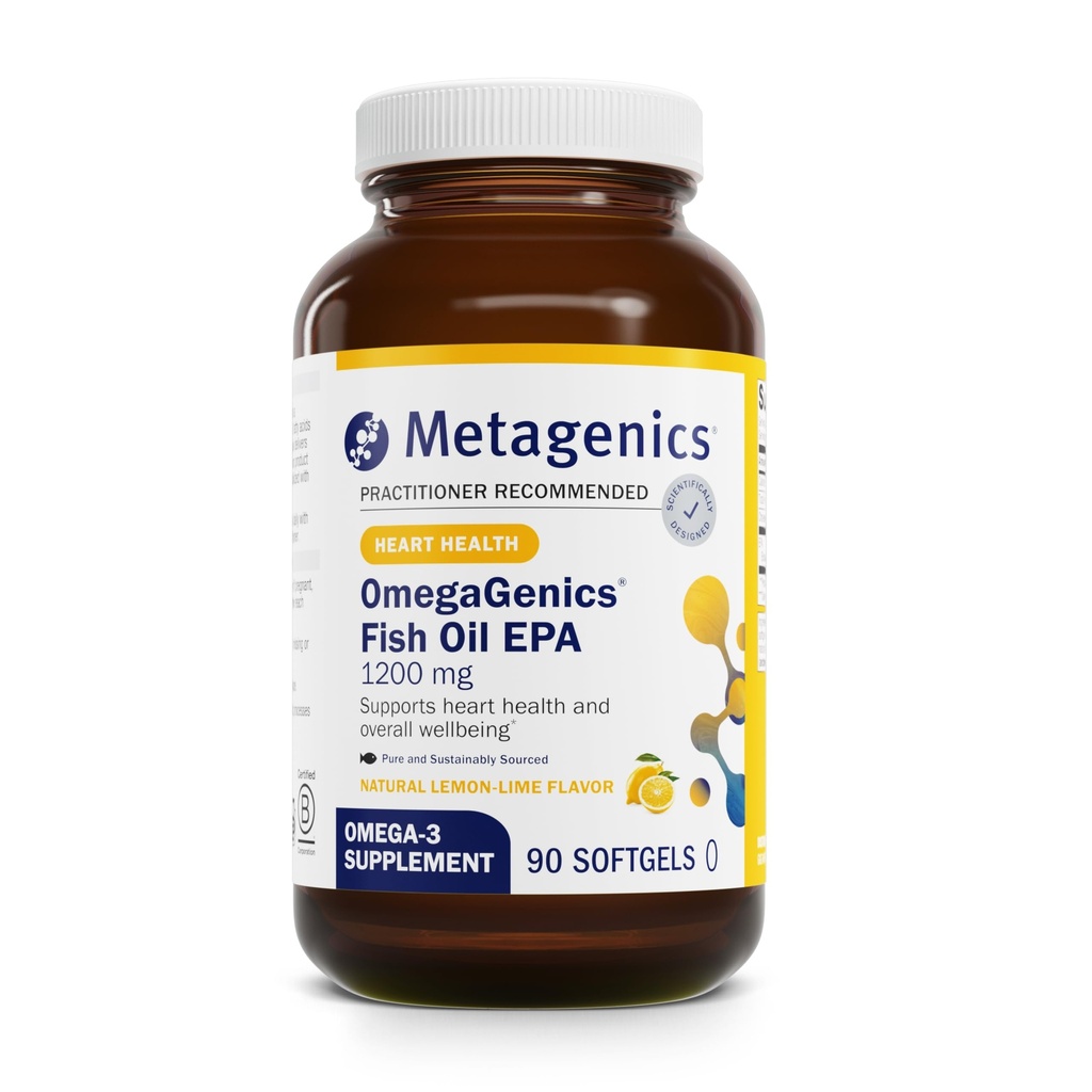 Metagenics OmegaGenics Fish Oil EPA 1200 - Omega-3 Fish Oil Supplement - für Herzgesundheit und Immunsystem Gesundheit* - 90 Softgels