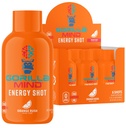 Tirs énergétiques en mode Gorilla (6-Pack) - Tirs énergétiques pour une mise au point et une énergie améliorées, sans sucre, à action rapide, formule potent avec des vitamines et des extraits naturels (Orange Rush)