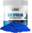 AKI E18 Grad Blue Spirulina Powder Pack – Ultra Concentrated Phycocyanin Superfood – Deep Blue, Vegan & Non-GMO – Ideal für Glatteien, Eiscreme, Joghurt oder Gebäck – 2oz/57g