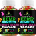 2PACK Hanf Gummis Premium Hanf Gummy Bären-für Schlaf, ruhig, Relax-Omega Hanföl, Natürliche High Potency Hanf Party Edibles-Made in USA