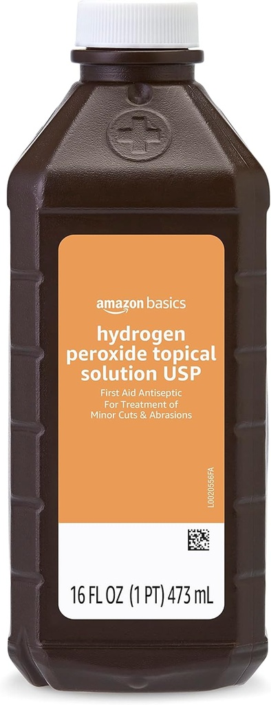 Grundlagen Wasserstoff Peroxid-Themenlösung USP, Erste Hilfe Antiseptikum für Schnitte, Schrott und Wund-Desinfektion, 16 fl oz, Packung von 1 (vorher Solimoi)