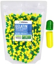 XPRS Nutra Größe 00 Leere Kapseln - 1000 Graf Leere Gelatine Kapseln - Pillen DIY Kapsel Füllung - Füllbare Pille Gel Kapseln für Do-It-Yourself Ergänzungen (Grün/Gellow)