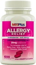 MedPlus Allergy Relief Medizin, 25 mg, 600 Tabletten | Diphenhydramin Hcl | Antihistamin | Relief für Indoor & Outdoor Allergien, Pink