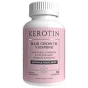 Vitamines de croissance capillaire de kérotine, supplément de biotine, bloqueur de DHT, stimulateur de collagène, pour le soutien de la perte de cheveux, ongles et soins de la peau, comprend Palmetto de scie, vitamine D3 et plus - 60 pilules (1 mois d'approvisionnement)