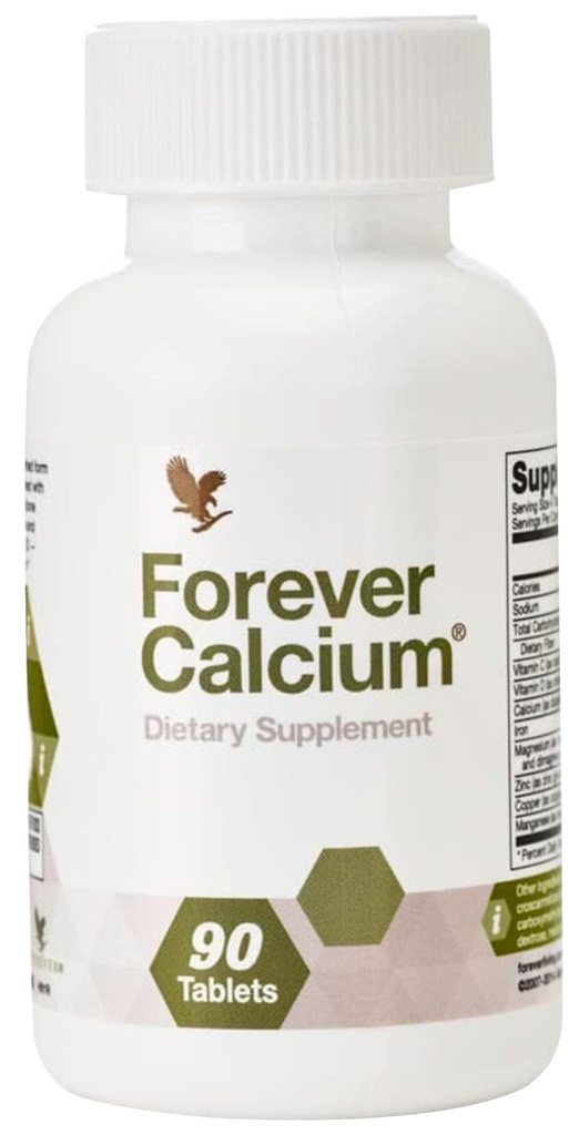 Forever Living - Forever Calcium® - Optimale Knochengesundheitsunterstützung - Glutenfrei - Di-Calcium Malate Blend, Vitamin D, Magnesium und Zink - 90 Tabletten