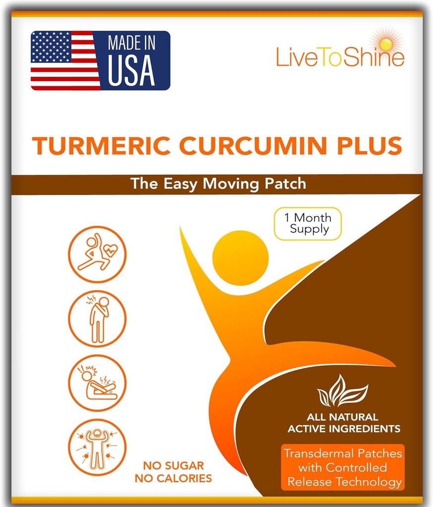 Live To Shine Turmeric Curcumin Themenfelder für Männer und Frauen - 30 Tage Versorgung – USA Made